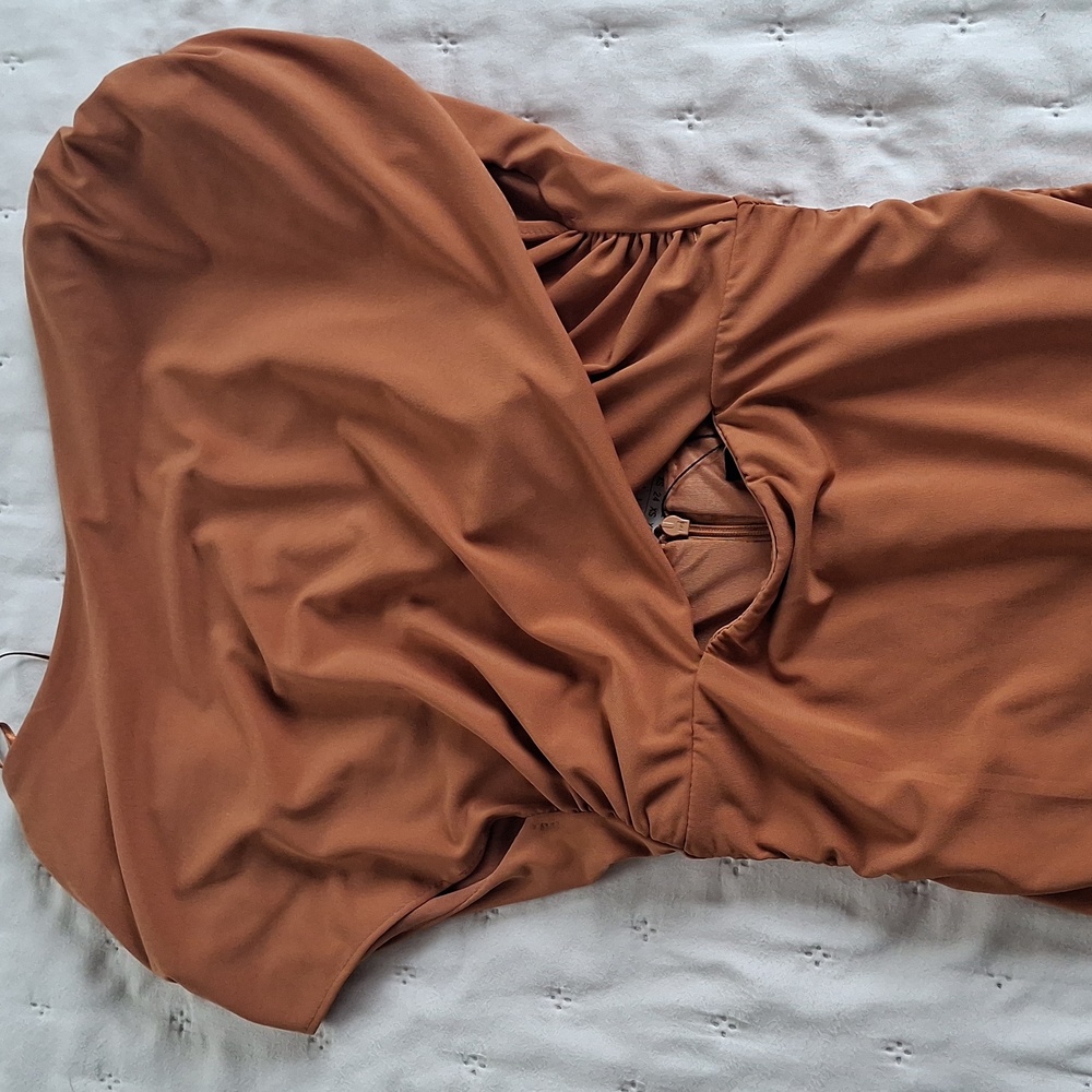 ZARA DRAPED CUT OUT DRESS - Picture 9 of 15